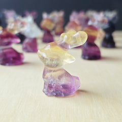 Rainbow Fluorite Reindeers | Colourful Christmas