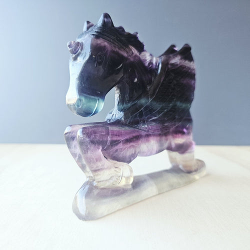Rainbow Fluorite Winged Unicorn | Winged Warrior