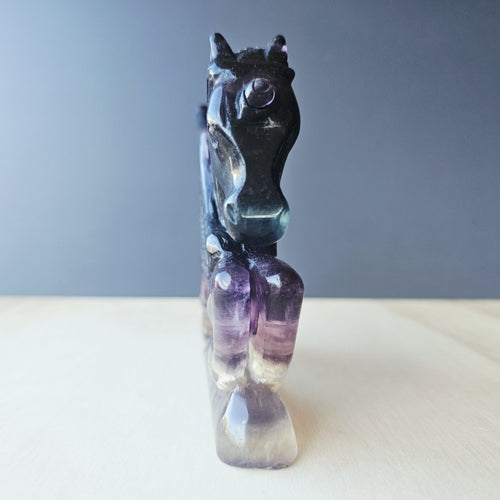 Rainbow Fluorite Winged Unicorn | Winged Warrior