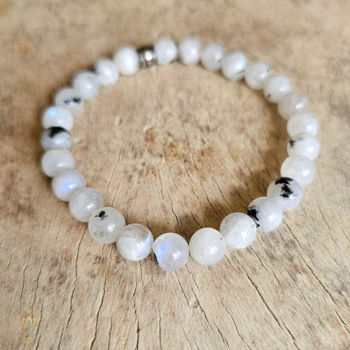 Rainbow Moonstone Bracelet | 8mm Beads