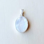 Rainbow Moonstone Pendant | Intuition Anchored In Silver