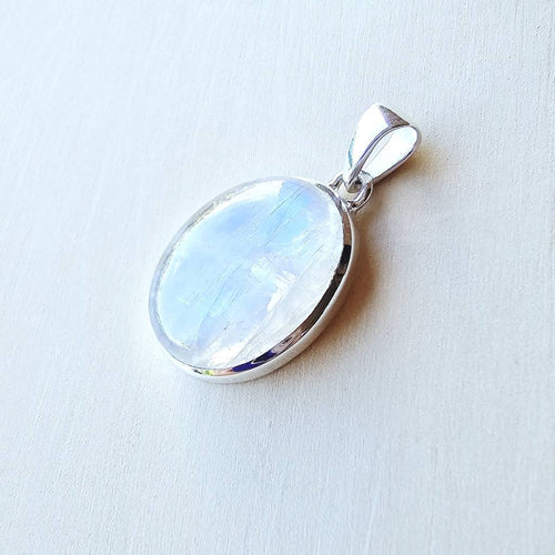 Rainbow Moonstone Pendant | Intuition Anchored In Silver