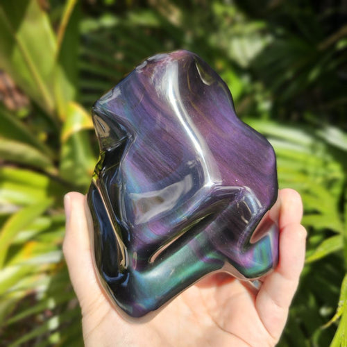 Rainbow Obsidian Freeform | With Custom Stand