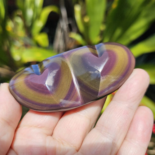 Rainbow Obsidian Twin Heart | Hearts In Harmony