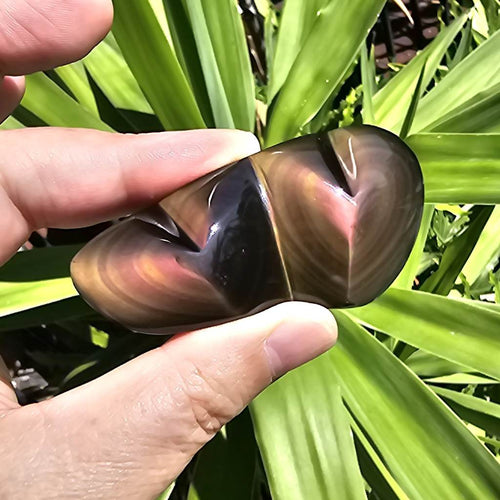 Rainbow Obsidian Twin Heart | Union Eclipse