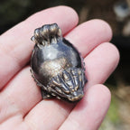 Rainbow Sunstone & Black Moonstone Dragon Turtle | Rainbow Longgui
