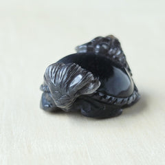 Rainbow Sunstone & Black Moonstone Dragon Turtle | Rainbow Longgui
