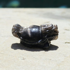 Rainbow Sunstone & Black Moonstone Dragon Turtle | Rainbow Longgui