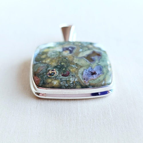 Rainforest Jasper (Rhyolite) Pendant | Grounded Energy