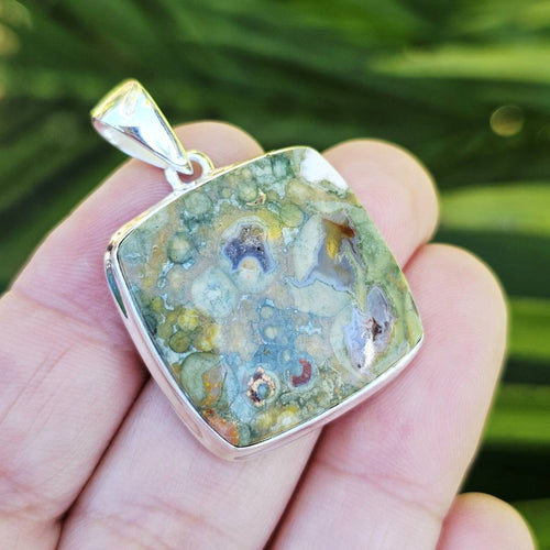 Rainforest Jasper (Rhyolite) Pendant | Grounded Energy