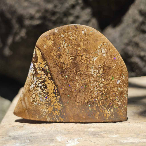 Rare Large Blonde Yowah Nut Opal | Freestanding Polished Specimen 420 Cts