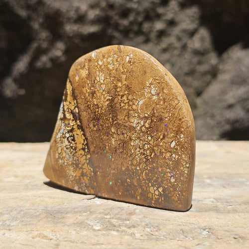 Rare Large Blonde Yowah Nut Opal | Freestanding Polished Specimen 420 Cts