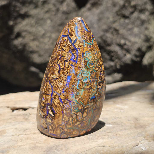 Rare Large Yowah Nut Opal | Freestanding Polished Specimen 490 Cts