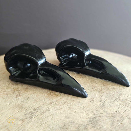Raven Skulls | Black Obsidian