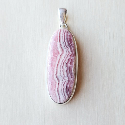 Rhodochrosite Pendant | Heart Current