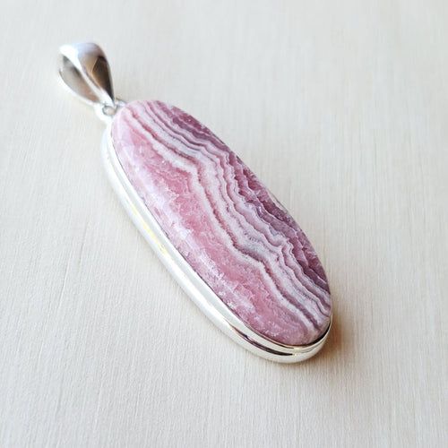 Rhodochrosite Pendant | Heart Current