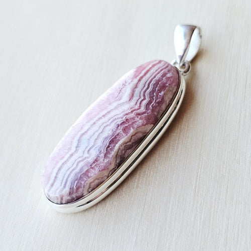 Rhodochrosite Pendant | Heart Current