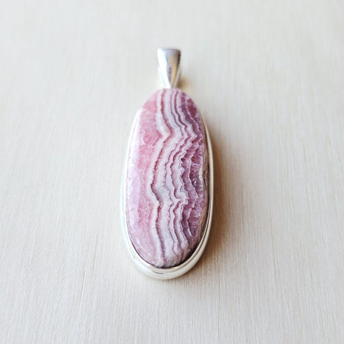 Rhodochrosite Pendant | Heart Current