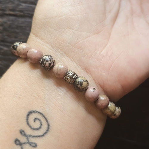 Rhodonite Crystal Bracelet | Hearts Harmony