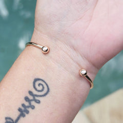 Rose Gold & Silver Adjustable Bracelet | Quartz Activation
