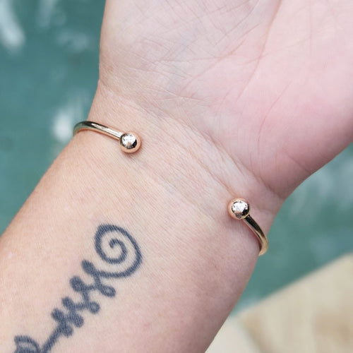 Rose Gold & Silver Adjustable Bracelet | Quartz Activation