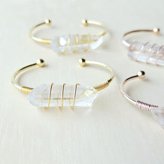 Rose Gold & Silver Adjustable Bracelet | Quartz Activation