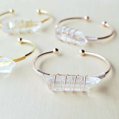 Rose Gold & Silver Adjustable Bracelet | Quartz Activation