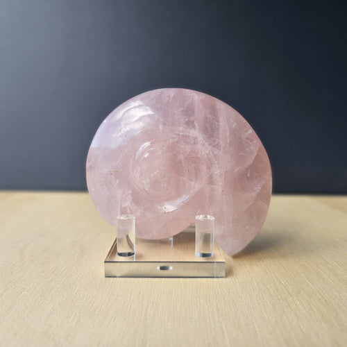 Rose Quartz Ammonite | 297gms