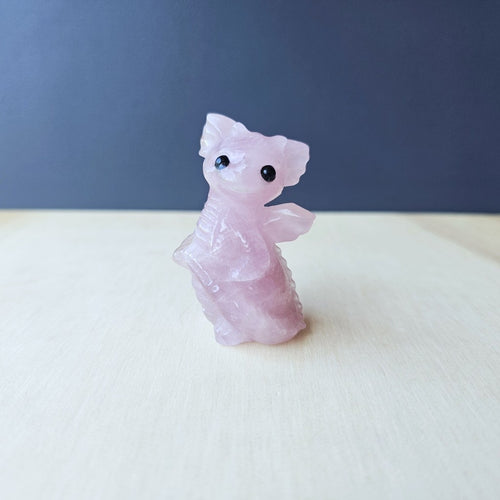 Rose Quartz Baby Dragon | Soft Strength Guardian