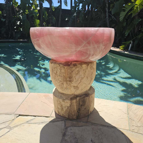 Rose Quartz Bowl | Collector's Piece 45kg