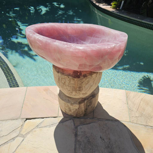 Rose Quartz Bowl | Collector's Piece 45kg