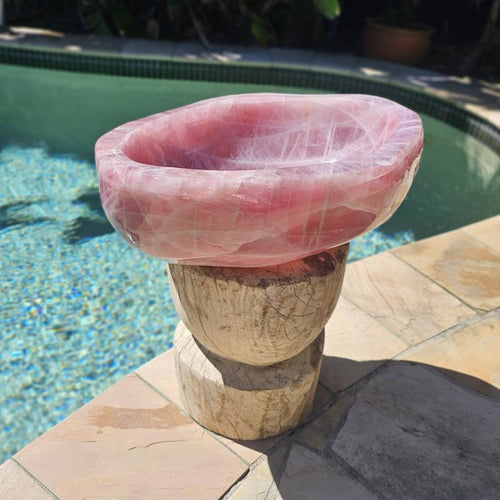 Rose Quartz Bowl | Collector's Piece 45kg