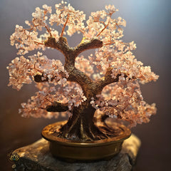 Rose Quartz Crystal Bonsai | Love