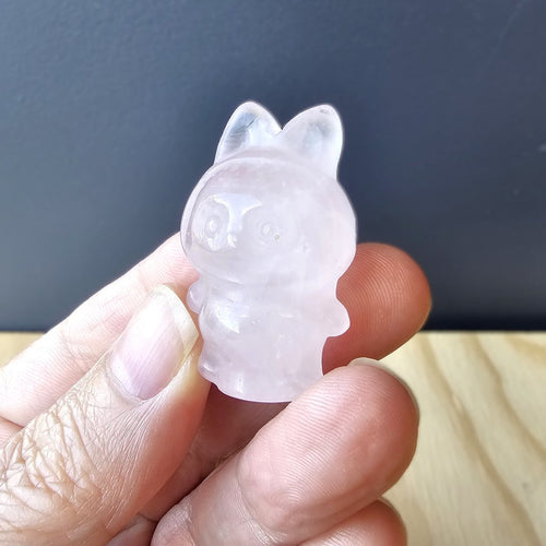 Rose Quartz Crystal Labubu | LoveBoo