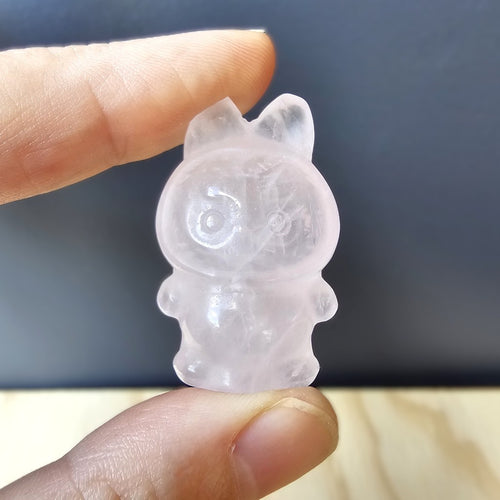 Rose Quartz Crystal Labubu | LoveBoo