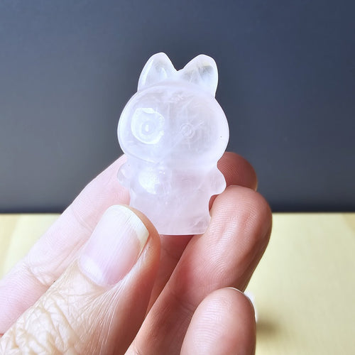 Rose Quartz Crystal Labubu | LoveBoo