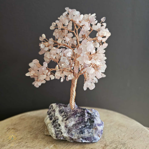 Rose Quartz Crystal Tree | Calmness & Support