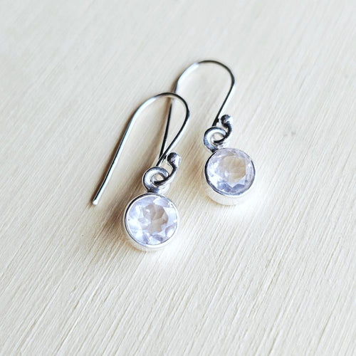 Rose Quartz Faceted Earrings | Inner Sanctum