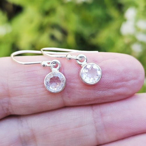 Rose Quartz Faceted Earrings | Inner Sanctum