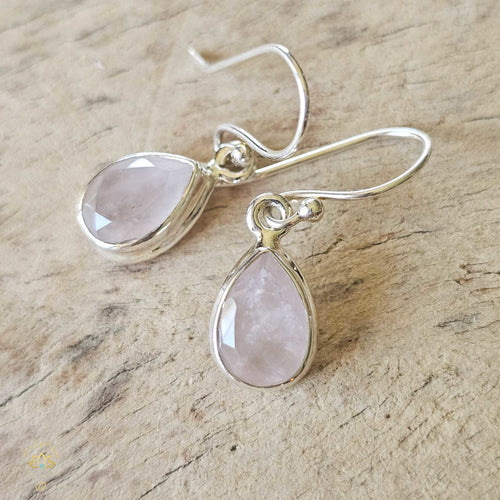 Rose Quartz Faceted Earrings | Self Love Activation