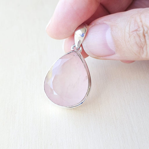 Rose Quartz Faceted Pendant | Love Frequency