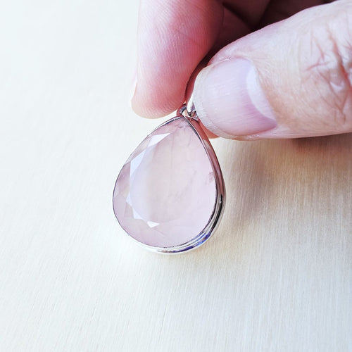 Rose Quartz Faceted Pendant | Love Frequency