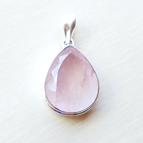 Rose Quartz Faceted Pendant | Love Frequency
