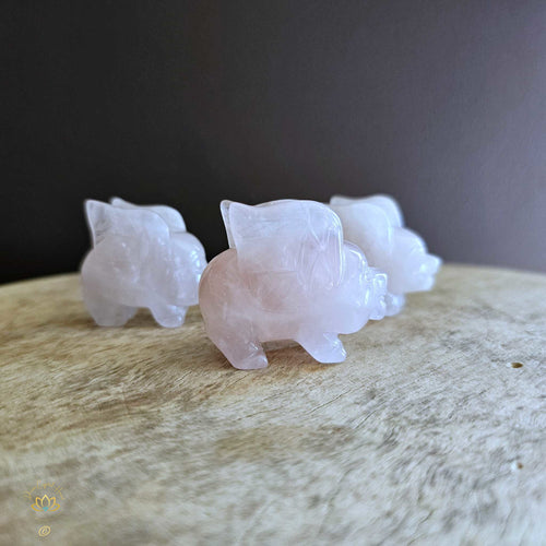 Rose Quartz Flying Pig