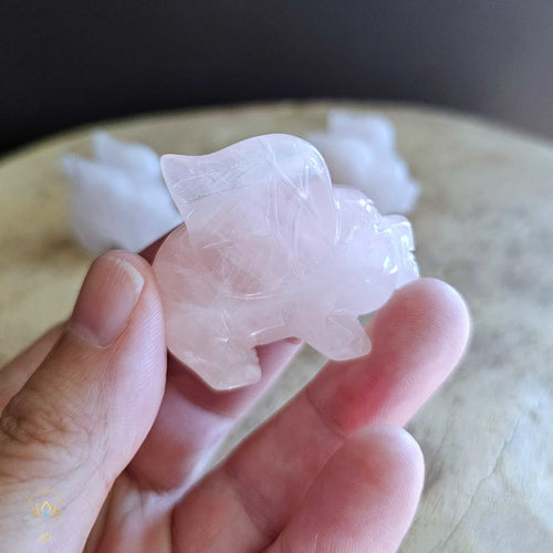 Rose Quartz Flying Pig