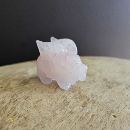 Rose Quartz Flying Pig