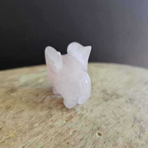 Rose Quartz Flying Pig