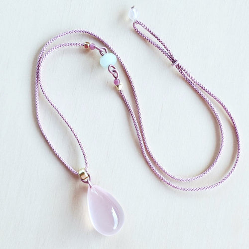 Rose Quartz Necklace | Sacred Heart