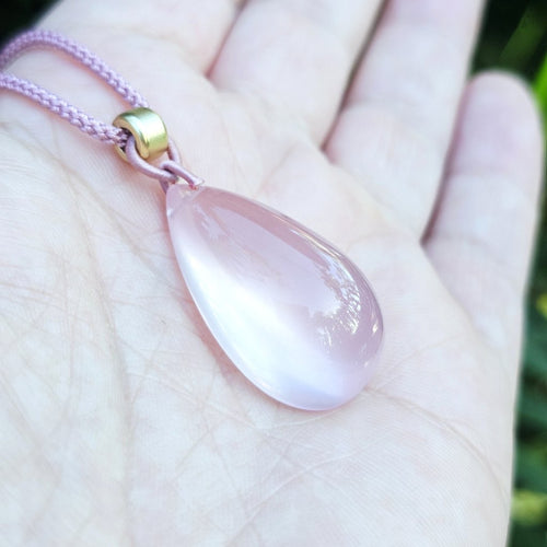 Rose Quartz Necklace | Sacred Heart