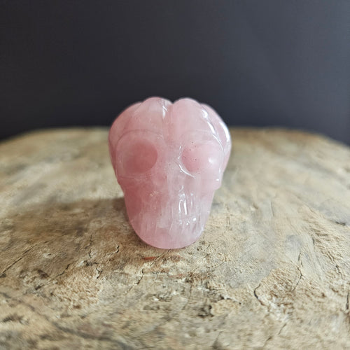 Rose Quartz Relic | Pumpkin Skull